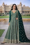 Zara By Mrudangi Chinon Silk Embroidered Gown With Dupatta Exporters In India